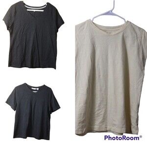 XL Top Lot of 3 Tommy Hilfiger A New Day Croft & Barrow Black Tshirt Yellow